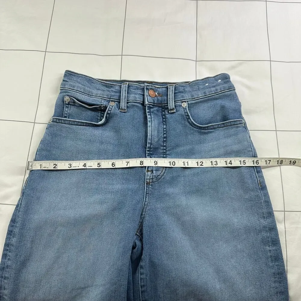 Madewell Jeans Womens 27 Blue Perfect Vintage Wide Leg Crop Medium Wash Denim